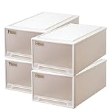 Fits フィッツケース 衣装ケース まとめ買い4個セット 押入れ用 ディープL カプチーノ