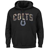 Indianapolis ColtsメンズMajestic NFL「Heritage Camo "ロゴプルオーバーパーカースウェット – ブラック