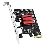 GLOTRENDS U3044AC 4ポート PCIe USB 拡張カード, 2 Type-A & 2 Type-C ポート USB3.2 Gen1 (USB3.0), Windows/Linux 対応（Mac OS 非対応)