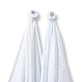 SwaddleDesigns SwaddleDuo Set of 2 Swaddling Blankets Cotton Muslin + Premium Cotton Flannel Pastel 