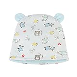 C-Princess 新生児 帽子 赤ちゃん ベビーハット キャップ サンバイザー 綿 柔らかい キッズ 女の子 男の子 耳付き 可愛い お出かけ 紫外線対策 ブルー