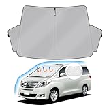 J-PREMIS トヨタ アルファード ヴェルファイア 20系 フロントガラス サンシェード ALPHARD VELLFIRE 20 2008年-2015年 車用サンシェード UVカット 遮光シェード 日よけ ハンドルサンシェード 遮光 断熱 暑さ対策 車中泊 折り畳み式 ハニカム設計 収納袋付き 車種専用 内装パーツ 取付簡単 メーカー直営
