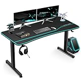 GTRACING ゲーミングデスク パソコンデスクワークデスク「メーカー二年保証」pcデスク机 テレワーク デスクマット付き ゲーミングマウ