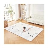 GU MODE プレイマット ベビープレイマット シームレス リバーシブル 床暖房対応 両面使用 250x180x2cm 高密度XPE素材 一年保証 ベビーマット 安全無味 厚さ2cm 赤ちゃん 厚手 防水防寒 清掃簡単 衝撃緩和【夢の村】