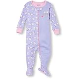 THE CHILDREN'S PLACE(ザ・チルドレンズプレイス) アウル スプリット プリント フッテッド ストレチェ ペリティント スリープウェア 0～3ヶ月【並行輸入】