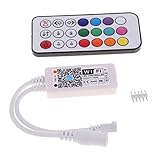 MagiDeal DC 5 – 28 V 21キーRFミニWiFiリモートコントローラディマーLEDストリップライトRGBW