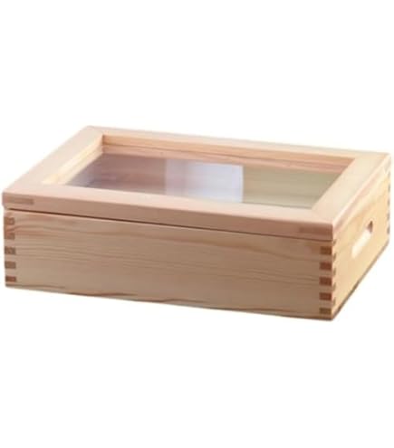 Amazon.co.jp: Yinxiufa 木製 ネタ箱 目皿 アクリル製 フタ付 寿司ネタ