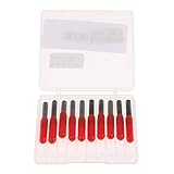 Fenteer V字型　彫刻ビット（10本）　CNC ルーターツール　タングステン鋼　研削工具　10/15/20/30/45/60度 - 60度