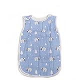 PS BABY キッズ & ベビー スリーパー 6重ガーゼ 兄弟 姉妹 色違い サイズ違い で楽しめる (ベビー, ブルー シロクマ)