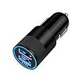 シガーソケットUSB 2ポート 車充電器 30W/5.4A 車載充電器 カーチャージャー しがーソケットUSB急速充電器 iPhone 車 シガーソケット 12V-24V車対応 軽量 iPhone16/15/14/13,GalaxyS24,Moto,AQUOS,Xperiaなどに対応（ブラック）