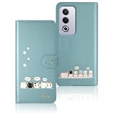 Qribo Oppo A3 5G / Oppo A3 Pro 5G ケース 手帳型 オツポ A3 5G ケース Oppo A3 5G ケース シンプルなのに可愛いデザイン エンボス加工猫柄 うれしい気持ち 6.67インチ対応 Oppo A3 5G スマホケース Oppo A3 5G 手帳型 ケース 薄型 オツポ A3 Pro ケース 防水 の耐久性 滑り防止 美しい 贈り物 友達 - ブルー