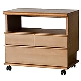 ライフスタイリングショップ テレビ台 ローボード キャスター付 木製 幅60cm ライトブラウン LS-921LB