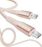 13カラー 4長さ PD急速 15W 60W 100W 100％シリコン 超高耐久 USB-A Type-C to Type-C【inklink Japan公式】充電ケーブル iPhone 充電コード USB-C 機器対応 急速充電 PC/パソコン/ノートパソコン/iPhone/iPad/Android (Type-C to Type-C PD60W, モカチーノ, 1m)