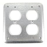 Steel City 472-NEC Pre-Galvanized Steel Square Box Surface Cover with Two Duplex Devices [並行輸入品]