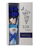 クリエイティブRomantic Flower Bouquet 5香りつきバラBath Soapギフトボックスwith Cute Teddy Bear誕生日Best記念日誕生日母の日バレンタインPres