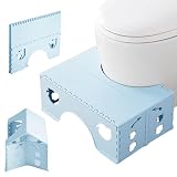 トイレ踏み台 折り畳み高さ18cm 子供トイレトレーニング 補助便座 ステップ ベビー用 足置き台 大人から子供まで向け 多機能 持ち運び 収納便利 (ブルー)【Jio.Jio】