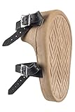 ALTA 50032 Heavy Duty Rubber Knee Protector Pad with Black Vinyl Straps, Buckle, Capless, Beige by A