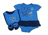 Tennessee Titans幼児の女の子のサイズ24か月Onesie 3 Piece Set Love Titansボディスーツ – Onesie /よだれかけ/ブーティ