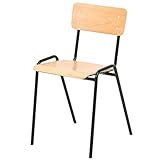 不二貿易 スタッキングスクールチェア ブラック 97089