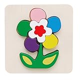 Mamimami Home 積み木 木製 パズル 花 カラートレーニング教育 知育玩具 ブロック 誕生日プレゼント 女の子
