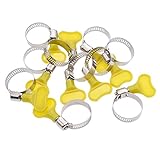 (ライチ) Lychee 10個セット アロイ製 ホースバンド ホースクランプ 調節可能 10-16mm 13-19mm 16-25mm 選べる3サイズ つまみ式 散水ホース固定用