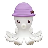 Mombella? FDA-Certified Soft Silicone Gum Brush BPA Free Baby Teether Toy - Octopus Doo, 3M+, 4 Colo