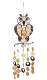 Woodstock Chimes WOODC711 Owl Capiz Chime