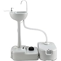 新、コンパクトシンク充電式、照明付き Amazon | Vifxucyポータブル洗面器 シンク ポータブル洗面台