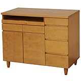 ライフスタイリングショップ パソコンデスク 木製 幅90.5×奥行45cm 天然木 ライトブラウン DL-562LB