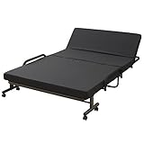 山善(YAMAZEN) 低反発折りたたみベッド(セミダブル) セサミブラック KBT-SD(BK)