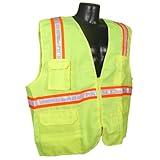 Radians SV61-NZGD-4X Two Tone Dual Economic Surveyor Non Rated Safety Vest, Green, 4 Extra Large by 