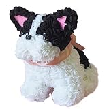 フラワードッグ 1個 フレンチブルドッグ ホワイトブラック バラ 造花 犬グッズ パイド お祝い 誕生日 記念日 うちの子グッズ