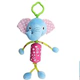 wenasiベビーベッドベビーカーおもちゃ、ベッド椅子Bell Hanging Rattleおもちゃ、赤ちゃんカーシートHandbells幼児用おもちゃ(象)