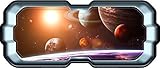 24 " SpacescapeインスタントStar Ship Space Ship Window Viewソーラーシステム# 1壁ステッカーデカールグラフィックアート壁画キッズゲームMan Cave部
