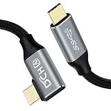 DCHAV USBC USBC ケーブル 2m L字 PD 100W 20V 5A 超急速充電 4K 60Hz 映像出力 USB3.1 Gen2 10Gbps 高速データ転送 USB Type-C ケーブル ナイロン編み スマホ タブレット ラップトップ SwitchなどタイプC機種対応