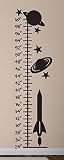 Growth chart Planets壁デカールステッカー 72 Inches ブラック WD-WSQ-1018-BLK-72