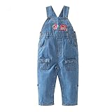 キッズベビーデニムSnappyテープジーンズToddler幼児Dungarees Overalls Bibパンツジャンプスーツ カラー: ブルー