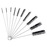 ボトル、チューブ、ジャー、そして最も狭い容器用のナイロンクリーニングブラシセット10個。 （10個）。良いクリーニングシンクツール。