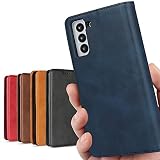 iCoverCase S21+ 5G ケース 手帳型 SCG10 Galaxy S21+ 5G 対応 レトロ ネイビー