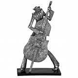 EcWorld Enterprises 7701253 New Orleans Mardi Grass 19 In. Jazz Cello Musician Figurine