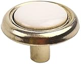 Century Hardware 25206-BBCR Yaletown Zinc Die Cast Knob, Brass/Antique Brass [並行輸入品]