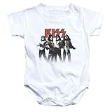 Trevco Kiss-Throwback Pose Infant Snapsuit, White - Large 18 Months