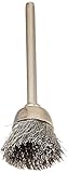 uxcell ワイヤーブラシ 軸付き砥石 カップブラシ ボトルブラシ ロータリーツール 鉄製 5x3mm 15mm直径 5個