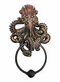 Steampunk Octopus Kraken Warrior Decorative Resin Door Knocker Figurine [並行輸入品]