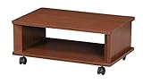 超シンプル キャスター付 木製テレビ台 幅60cm 収納ラック (ブラウン)