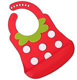 Soft Silicone Baby Bibs, Kidsmile Waterproof Cute BPA Free 3D Cartoon Roll-up Infant & Toddler Bib w
