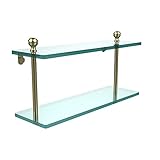 Allied Brass MA-2/16-SBR 16 by 5-Inch Double 3/8 Glass Shelf by Allied Brass