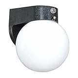 Sunset Lighting F4307-31 Outdoor Wall Sconce with Acrylic Globe Glass, Black Finish [並行輸入品]