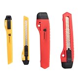 ORIENTOOLS 　ダンボール カッター　カッターナイフ ボックスカット　リッジ式　ロック 替刃　L型　赤　 黄色　4本入り