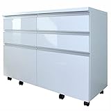 【室内設置サービス付き】家具製造直販TAICHI ハイグロス天板 ポルテ鏡面キッチンカウンターワゴン120